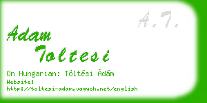 adam toltesi business card